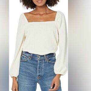 Madewell Off-White Textured Blouse